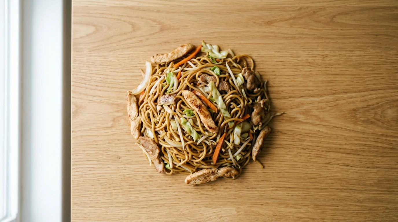 焼きそばをタンパク質で組み立て直す